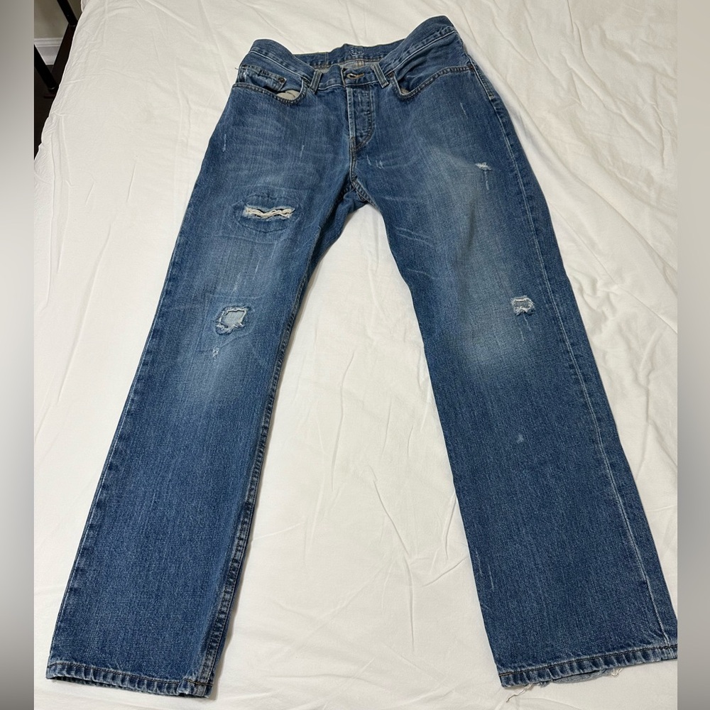 East West jeans 33x32, regular fit, hand finished, button fly